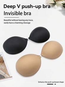 1 件女士聚拢粘性胸垫 - 隐形无肩带胸垫，自粘式胸贴，无缝提升和聚拢，适用于婚纱、太阳裙和泳装