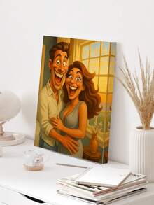 1pc Personalized 2D Flat Framed Customizable Cartoon Portrait Canvas Wall Art,Funny Comic Painting From Photo,Exaggerated And Funny Anime Portrait Character Murals,Ideal For Couple, Friends, Family,Creative Gift For Pets, Office, Home Decor, Canvas Wall Art, Perfect For Room Decor,Multi-Functional,Durable,Ornamental,Reusable,Exquisite,Stylish,High-Quality,Colorful,Modern,Custom,Personalized,Unique,Ideal Gifts For Him,Ideal Gifts For Her,Boyfriend,Dad,Girlfriend,Mom,Family,Friends,Tea Room,Home,Garden,Office,For Anniversaries,For Valentine's Day,For Mother's Day,For Birthdays,For Father's Day,For Graduation,For Weddings,For Housewarming,Customized Home Decor Supplies