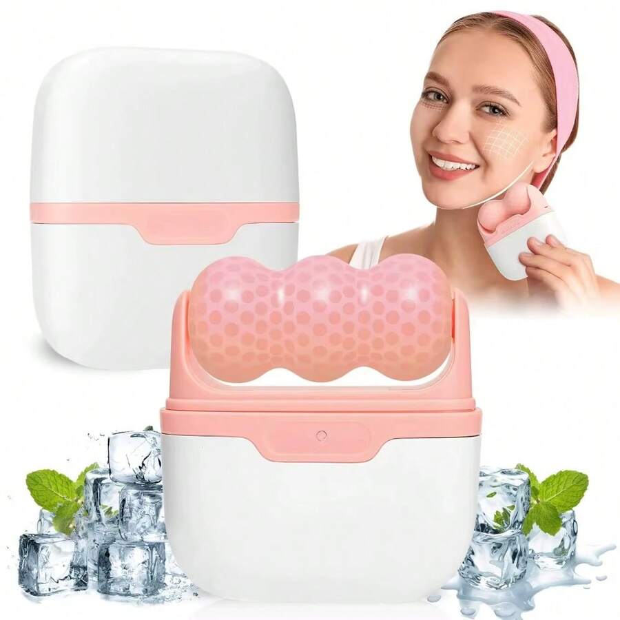 1pc Multi-Functional Ice & Heat Massage Roller, 2-In-1 Beauty Cold Therapy Device, Facial Massager, Cooling Skincare Tool