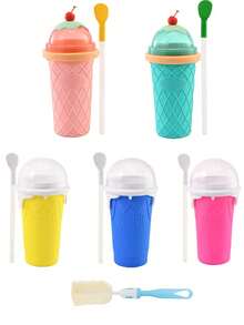 1pc Smoothie Cup, Smoothie Making Mug Frozen Magic Squeeze Smoothie Mug DIY Cooling Mug With Lid And Spoon Make Juice, Milk, Yogurt, Ice Cream Portable For Home, Party, Poolside Creative Gift For Birthdays, Christmas, Graduation - Perfect For Kids, Family, Friends, Colleagues - Smoothie Cup - View 11