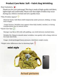 Customizable Personalized Backpack With Name Or Holiday Greetings. Customize Your Own Cute Mini Cartoon Teddy Bear Backpack, Can Write Name, Letters, Lucky Numbers, Perfect For Daily School, Dance Class, Travel, Birthday Gift For Friends And Daughters - Bear Backpack - View 9