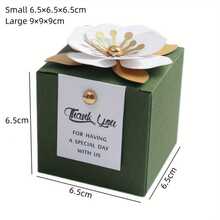 10-elementowe kreatywne pudełko na cukierki kwiatowe, eleganckie małe pudełko na czekoladki kwiatowe, odpowiednie na ślub, imprezę, rocznicę, opakowanie na prezent świąteczny