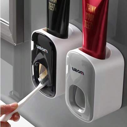 1pc Automatic Toothpaste Dispenser, Bathroom Wallmount Without Nailing, Portable Bathroom Accessories Toothpaste Squeezer