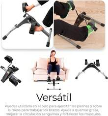 Raganet, Ejercitador de Pedal Fitness, Bicicleta Estática para Entrenamiento de Piernas plegable con Pantalla LED y Resistencia Ajustable, Uso Profesional o del Hogar, Rehabilitación y fortalecimiento - 1 - Ver 7