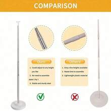 1/2/4 Set Balloon Column Stand Kit For Floor Set Balloon Arch Stands, Height Adjustable Balloon Tower Pillar With Bases Reusable Metal Telescopic Design For Graduation, Wedding, BabyShower, Birthday Party Decoration