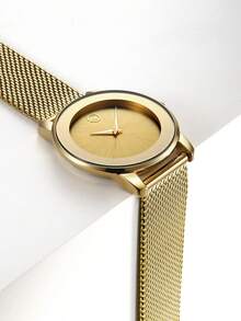 2025 Elegant Fashion Round Dial Analog Quartz Watch, Casual  Wristwatch, Watches For Women, Fashion - Bạc - Xem 3