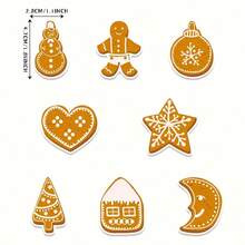 100pcs Gingerbread For Man Christmas Party Decorations - Festive Confetti With Gingerbread Men, Houses, Stars, And Snowflakes - Perfect For Winter And Holiday Celebrations, Christmas Decorations