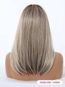 Parrucca bionda in fibra resistente al calore per uso quotidiano, parrucca dritta naturale, ideale per principianti, adatta per uso quotidiano, feste e vacanze