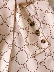 Girls' Autumn Dress With Bow Waistband And Flared Skirt, Elegant Long Dress