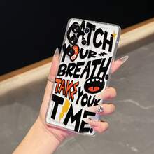 1pc Personalized English Graphic Phone Case Compatible With IPhone11/12/13/14/15/16/11pro/12pro/13pro/14pro, S20/S22/S24/S25, Popular Anti-Fall Anti-Shock - Clear - View 1