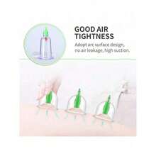 1盒 - 6/12件装便携式真空拔罐套装，个人放松身体按摩吸杯套装，塑料真空拔罐泵放松盒，用于按摩护理（身体按摩器，改善血液循环，放松技巧，缓解压力，健康爱好者，身体按摩器） - 彩色 - 查看 7