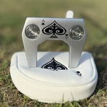 1pc Fun Golf Putting Stick With Poker Elements, 32 33 34 35 36 Inches, Hooded Golf Club - Improves Ball Speed And Accuracy, Detachable Weight.