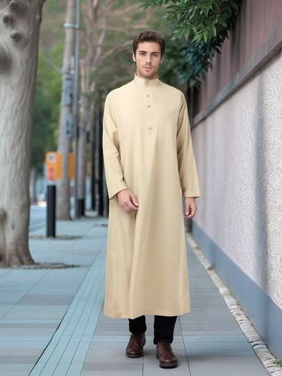 Hochwertige lässige traditionelle arabische Robe für Herren, aus komfortablem und atmungsaktivem Stoff, geeignet für Hochzeiten und den täglichen Gebrauch