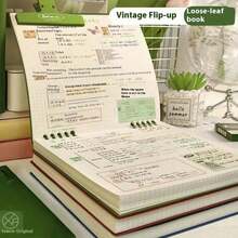 1本极简主义方格活页笔记本，8.46 x 7.68英寸，21.5 x 19.5厘米 - 翻盖式日常办公笔记本 - 均碼 - 查看 2