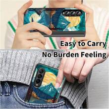 Floral, Animal And Galaxy Print Pattern Foldable Phone Case Compatible With Sam Galaxy Z Flip 3 4 5 6 7 Folding Case Design For Moto Razr 40 50 60 Ultra Cute Phone Case For Girl And Women - 山 - 查看 6
