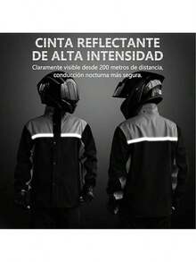 Impermeable Motociclista Reflejante Con Capucha Y Zapatos,Resistente a las arrugas y al desgaste,cómodo y transpirable,tejido doble capa,diseño reflectante - Negro y verde - Ver 7
