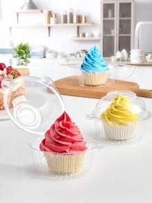 10/20/30 buc Cutii pentru tort stivuibile cu capace, Cutie transparentă din plastic pentru tort, Cutii transparente pentru ambalare fructe, Suporturi manuale pentru tort cu capac, Potrivite pentru deserturi, nunți, petreceri, Crăciun, zile de naștere, ambalaje la pachet, pungă pentru alimente, cutie pentru alimente, plăcintă, sandvișuri, accesorii de copt, organizare și depozitare în bucătărie, Decorațiuni de Crăciun, Pijamale de Crăciun, Cadouri de Crăciun, Decor de Crăciun