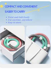 1个粉色、绿色和灰色混色加重（1200克）弹簧呼啦圈软体，收腹，负重，适合减肥不伤腰。适合男女减掉腹部脂肪，减少腹围。室内外健身器材。