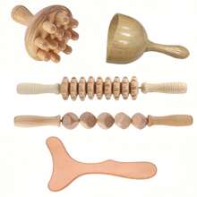 SilvaLex Wooden Massage Tool, Full Body Massager, Hand Massager, Leg Massager, Shoulder Massager, Neck Massager, Face Massager, Back Massager, Waist Massager, Full Body Muscle Massage, Multi-Functional Massage Tool For Different Body Parts, Body Relaxation Tool - Apricot - View 16