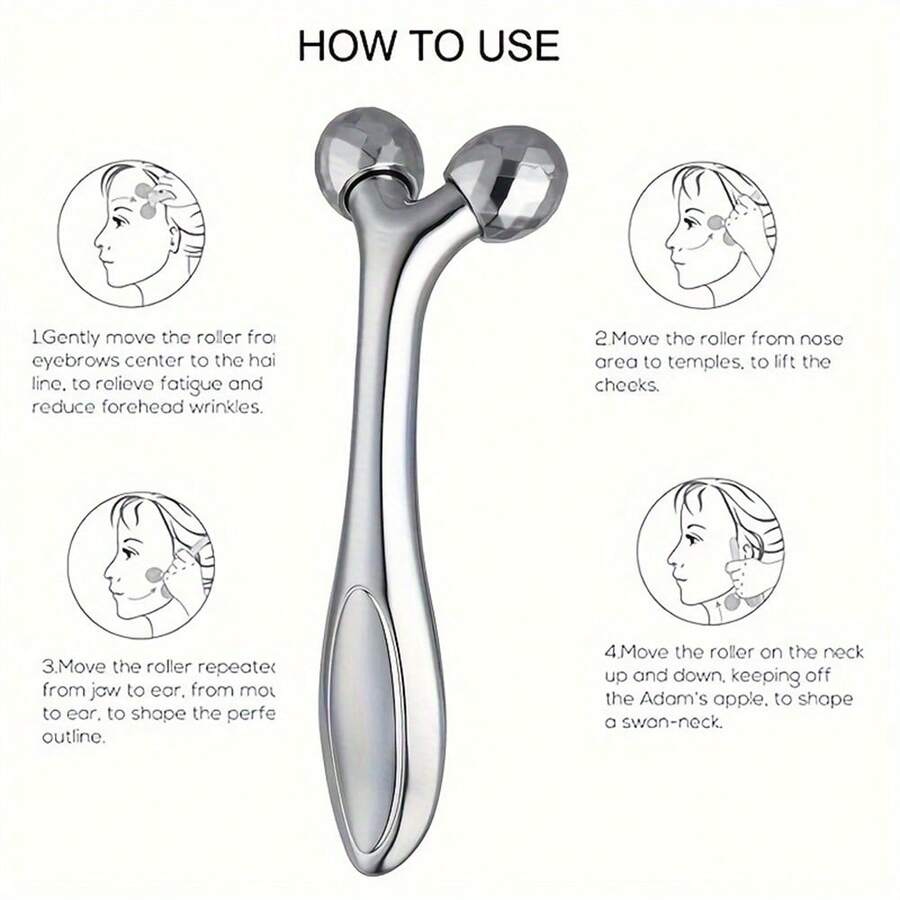 1/2pcs Resin Face Massager, Dual-Use For Face & Body, Hypoallergenic Skincare Tool For Women | Spherical Eye & Neck Lifting Device, Durable Portable Beauty & Slimming Gift Set