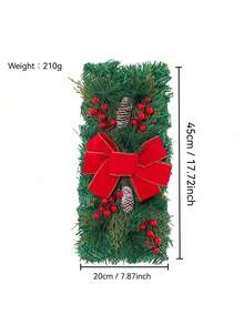 Christmas Wreath Hanging Led Stairs Red Gold Rattan Bow Wreath Pine Cone Decoration Door Hanging Christmas Thanksgiving Party Decor Outdoor Decor XMAS HOHOHO Christmas Partylights Lamp Night Light Led Light Home Decor Christmas Decorations Room Decor Winter