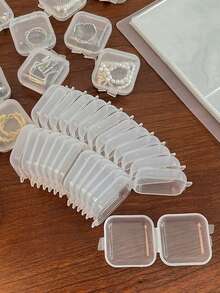 2pcs/3pcs/5pcs/10pcs/20pcs/30pcs Transparent Small Storage Box, Travel Portable Earplug Pill Jewelry Ring Necklace Dust-Proof Multi-Function Box Autumn University Essentials Travel Essentials For Holiday Vacation Travel Bag For Women Jewelry Organizer Jewellery Box For Women