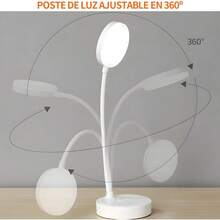 EstiloTendenciaLampara De Escritorio LED, LáMpara De Oficina Mesa, 360 °   Ajustable, Luz De Lectura Recargable, 3 Modos De IluminacióN, AtenuacióN TáCtil, ProteccióN Ocular, Para Trabajar, Estudiar, Leer, EscribirCalidad PremiumVersióN Mejorada - B - Ver 5