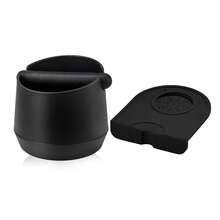 Coffee Knock Box With Silicone Coffee Tamper Mat, Coffee Grounds Container Disposal With Removable Knock Bar And Non-Slip Base, Espresso Knock Box Shock-Absorbent Knock Garbage Can Espresso For Home/Office