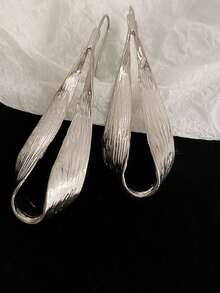 1 Pair Minimalist Teardrop Stud Earrings, Elegant Daily Wear Earrings (OPP Bag Packaging)