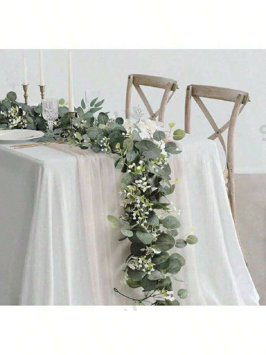 1/2/4 vòng hoa bạch đàn, 1 gói dây trang trí lá bạch đàn nhân tạo hỗn hợp dài 1,7 mét, vòng hoa cây xanh treo trang trí bàn ăn kiểu nhà nông thôn, bệ lò sưởi, cổng cưới, trang trí Giáng sinh, trang trí phòng, trang trí nhà cửa, trang trí nhà bếp, trang trí đám cưới, trang trí bàn ăn, trang trí văn phòng, trang trí sân vườn, trang trí ngoài trời.