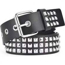 Studded Punk Y2K Goth Belt All Genders - 47in - Xem 2
