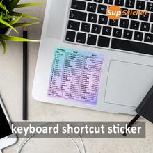 1pc Gradient Color Laptop Keyboard Shortcut Sticker, Includes Functional Shortcut Icons, Self-Adhesive, Clear, Suitable For Office, Computer Operation, Efficiency Improvement, Skill Learning, 3.14x3.14inch - Multicolor - View 12