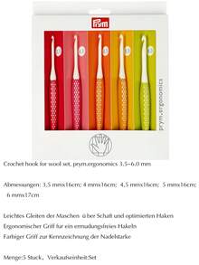 PRYM Crochet Hook For Wool Ergonomic Pink Handicrafts Tools Wholesale Crocheting Hook Yarn Wool Knit Tools Sweater Scarf DIY Crochet