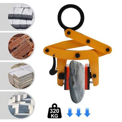 YUNRUX Curbstone Tongs 0-6.5cm 320kg Stone Carrier Lifting Tongs Stone Tongs Lifter