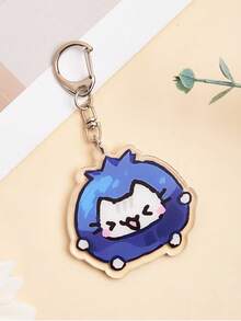 1pc/5pcs Acrylic Cute Cartoon Line Cat Keychain Clown Cat Pink Girl Cat Heart Balloon Kitten Animal Theme Keychain Pendant Car Keychain, Wallets,Car Keys, Bags, Friends', Anniversary S Christmas Gift Ideas Bag Accessories Lanyards With Id Holder Car Accessories Bag Charms