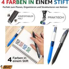 BIC 4 Colours Grip Pro Retractable Medium Point (1.0 Mm) Ballpoint Pens, 12 Pens And Each Pen Contains 4 Colours - Contemporary - View 5