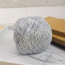 50克彩色独特金银色毛线团，钩针编织毛线，闪亮手工毛线，适合DIY编织和钩针项目——非常适合制作毛衣、帽子、包包和玩偶 - 彩色 - 查看 19