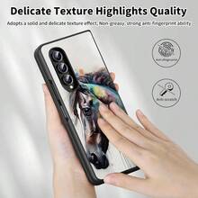 Floral, Animal And Galaxy Print Pattern Foldable Phone Case Compatible With Sam Galaxy Z Flip 3 4 5 6 7 Folding Case Design For Moto Razr 40 50 60 Ultra Cute Phone Case For Girl And Women - 水彩馬 - 查看 3