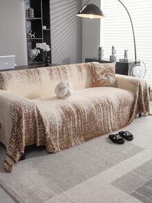 1pc Thick Rabbit Fur Sofa Blanket, Warm Winter Sofa Cover Throw, Ins Style Sofa Blanket, Massage Bubble Rabbit Fur Sofa Throw - Khaki - View 6