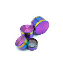 1pc Colorful Metal Grinder, 4-Layer Manual Herb Grinder, 3 Size Options, Holiday Gift