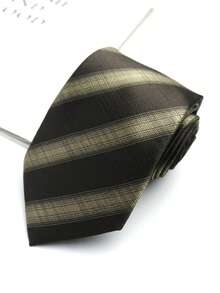 1条咖啡色和酒红色条纹领带，适合商务、休闲、婚礼、日常聚会、礼品等场合。 - 彩色 - 查看 14