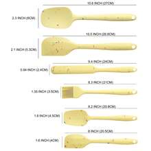 6PCS Silicone Spatulas, Heat Resistant Rubber Spatula Set, Kitchen Spatulas For Baking, Cooking And Mixing, Dishwasher (Set Of 6, Yellow Colors)