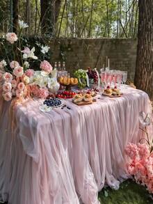 1pc Tulle Fabric For Wedding Dress Headpiece, Handmade Sewing Material, Backdrop Photography, Suitable For DIY Crafts, Ballet Tutu, Wedding And Decoration