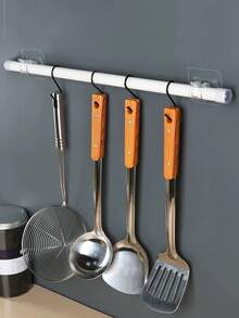 4 件/套 PC 材质透明窗帘杆挂钩，无需钻孔粘贴支架夹，可扩展窗帘杆挂钩 - 無色 - 查看 12