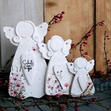 3 件 DIY 粘土模具天使女孩吊坠模具家居装饰挂饰模具，小号/中号/大号天使女孩树脂石膏硅胶模具 - 白色 - 查看 10