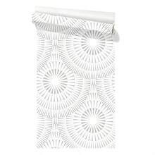 1 Roll, Simple Style White Background Geometric Pattern Self-Adhesive Wallpaper, Waterproof And Durable, Easy To Peel And Paste, Detachable Wallpaper, Suitable For Home Decoration, Kitchen, Living Room, Bedroom, TV Background Wall, Furniture Cabinet, Drawer Lining, Artistic Decoration Wallpaper Wall Paper Wall Stickers Room Decor Wall Decor Wallpaper Peel And Stick Bathroom Decor