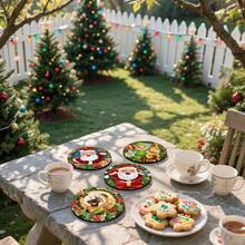 1 Set / 4 Stücke / 6 Stücke Weihnachts-Themen Muster Diatomeen-Ton Untersetzer, geeignet für Heimdekoration, Cafés, Nachmittagstee, Restaurantdekoration, Themenfeiern, tägliche Dekoration und auch als Weihnachtsgeschenke geeignet