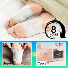 30/50 parches para los pies, parches de moxibustión de artemisa natural para los pies, parches desintoxicantes, parches de reflexología herbaria y acupresión adhesivos para una limpieza profunda, mejorar el sueño, aliviar la fatiga, el estrés, el dolor corporal, con ingredientes a base de plantas para hombres y mujeres, usar después de remojar los pies para un efecto mejorado, cuidado de los pies y el Body