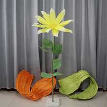Decoraciones florales gigantes: hermosas margaritas artificiales como accesorios para fotos, ideales para decoraciones de bodas y proyectos de bricolaje en casa. - Amarillo - Ver 2