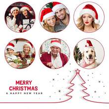 Santa Hat, Unisex Holiday Velvet Comfortable & Plush Christmas Hat For Adults, Perfect For New Year Party Celebrations, Cozy Santa Claus Cap Home Decor Christmas Decorations Room Decor Winter Christmas Decorations Home Christmas Gifts Christmas Decor - Multicolor - View 8